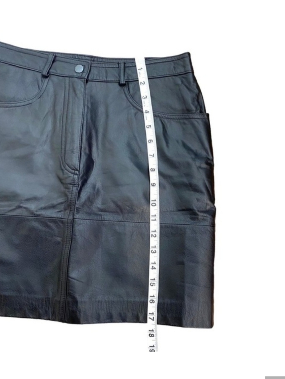 DANIER Leather Genuine Leather Mini Skirt